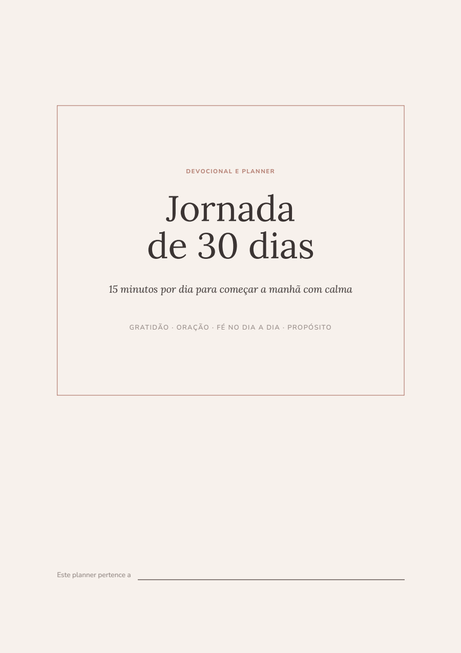 Capa de Jornada de 30 dias